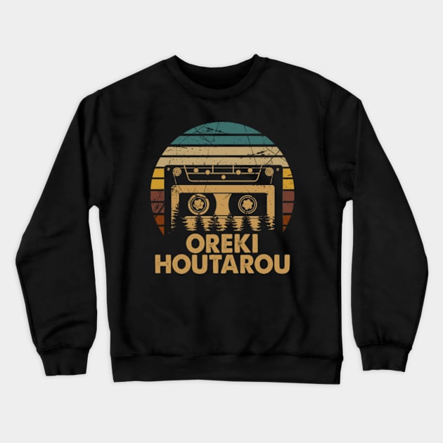 Classic Anime Circle Houtarou Proud Name Funny Cassette Crewneck Sweatshirt by Pippa Koning